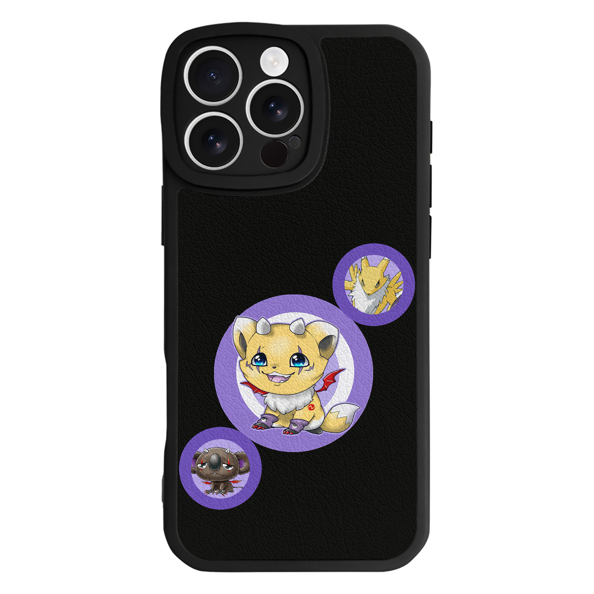 （画像用） Digimon デジタルモンスター/デジモン 【iPhone 16シリーズ対応】シリコンスマホケース（レザー調） 材質：シリコン